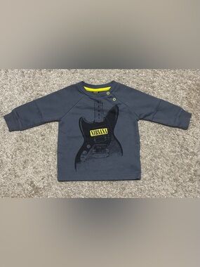 18M Nirvana Baby Rock Band Graphic Tee Guitar Long Sleeve